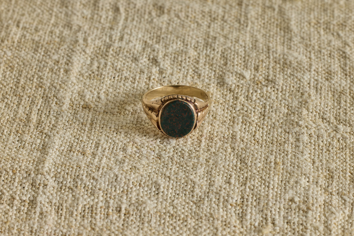 Late 19th Century Gold Bloodstone Signet Ring