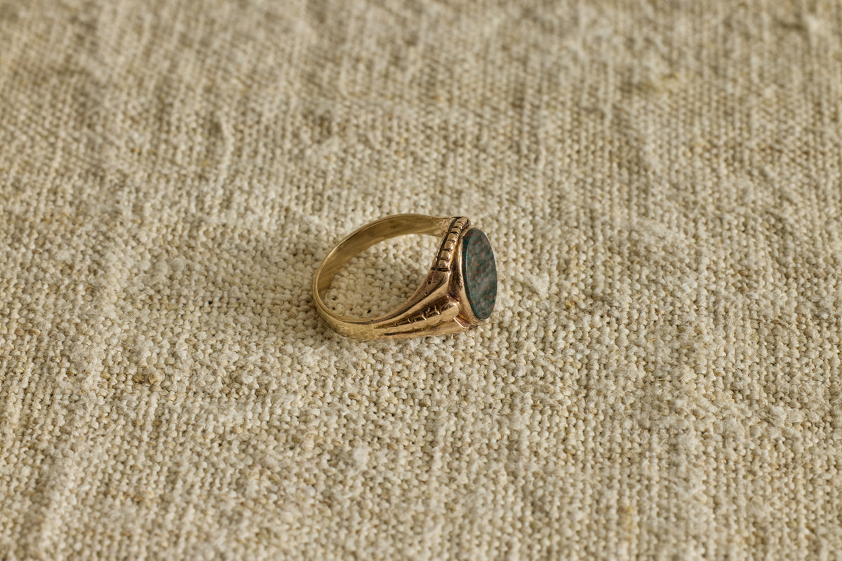 Late 19th Century Gold Bloodstone Signet Ring