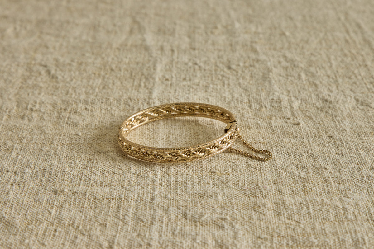 1960's Woven Chain Hinge Bracelet