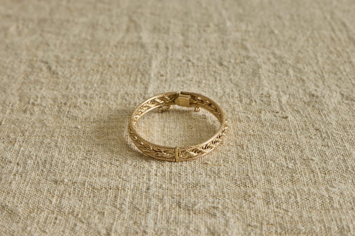 1960's Woven Chain Hinge Bracelet