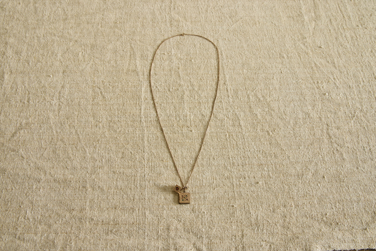 Late 19th Century Jeweled Locket and Cube