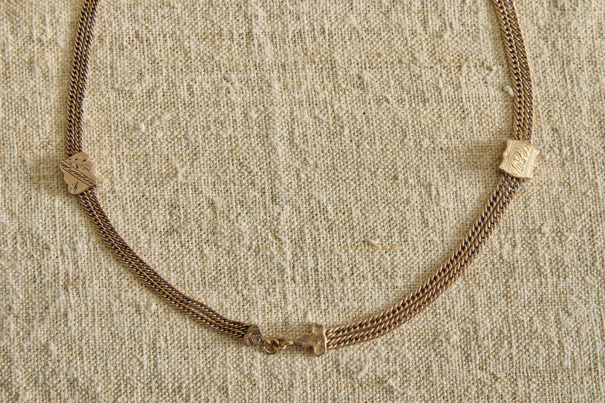Mid 19th Century Etched Necklace
