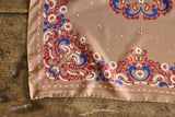 Small Flower Bandana Scarf in Camel