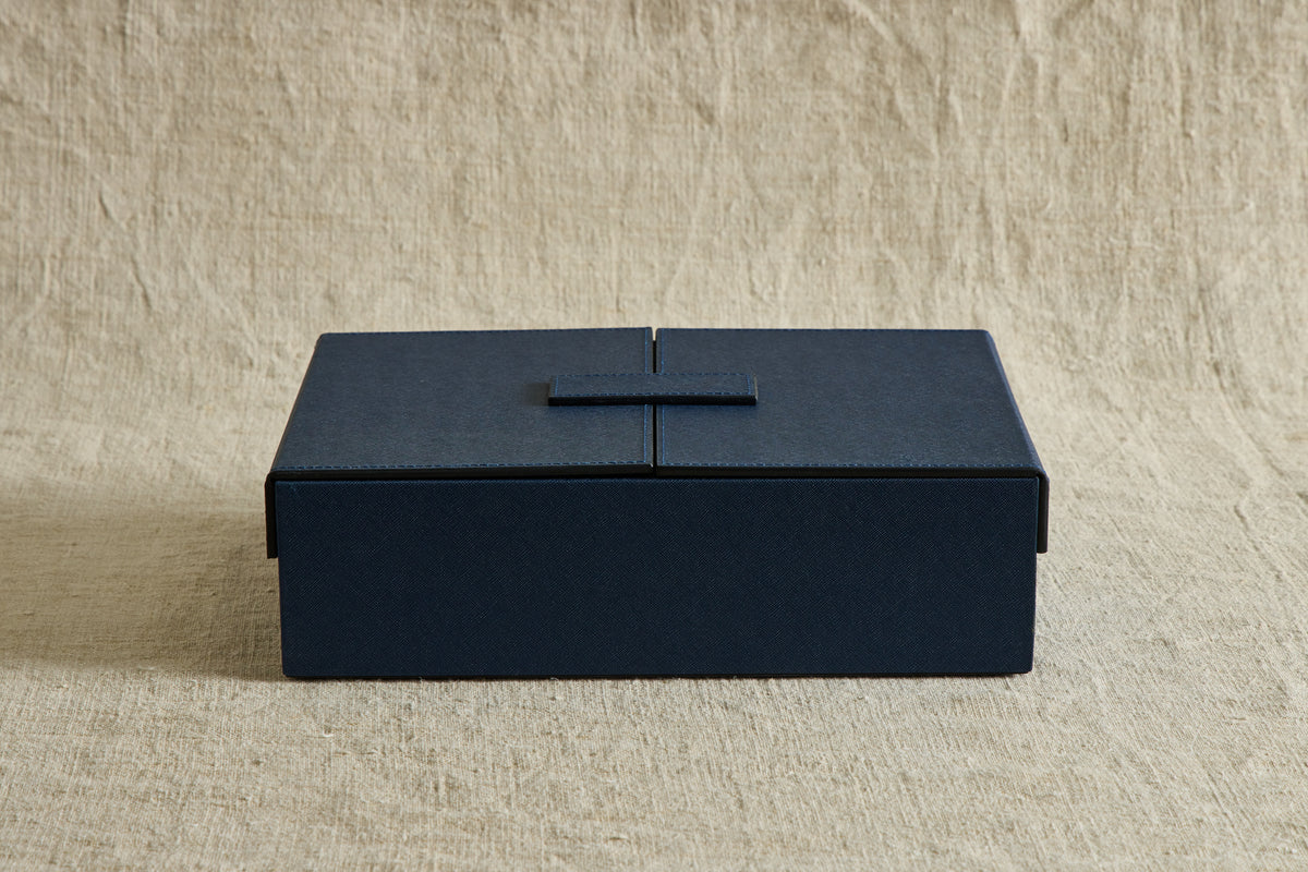 Rowan Leather Rummikub Set in Navy