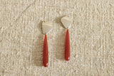 Carnelian and Stone Link Earrings