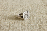 1960s Sterling Silver Georgian Lion Crest Ring