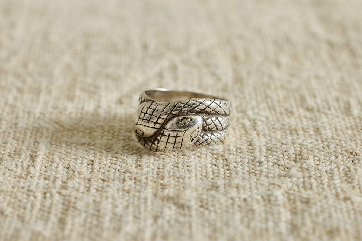 1960's Sterling Silver Georgian Snake Band