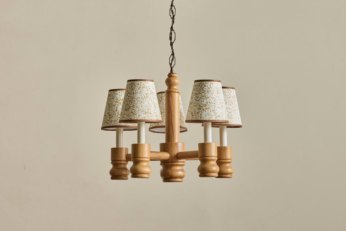 VTG 1960S SWEDISH PINE CHANDELIER