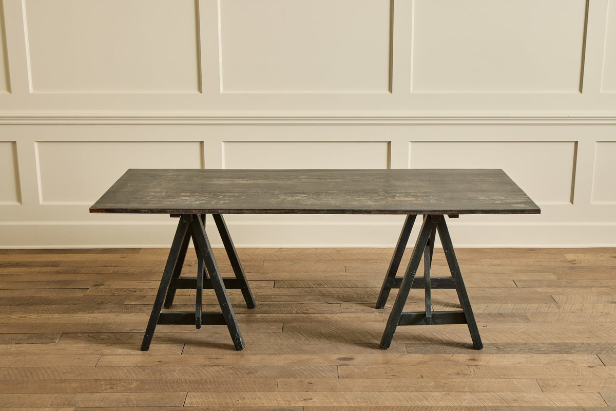 Black Oak Trestle Desk