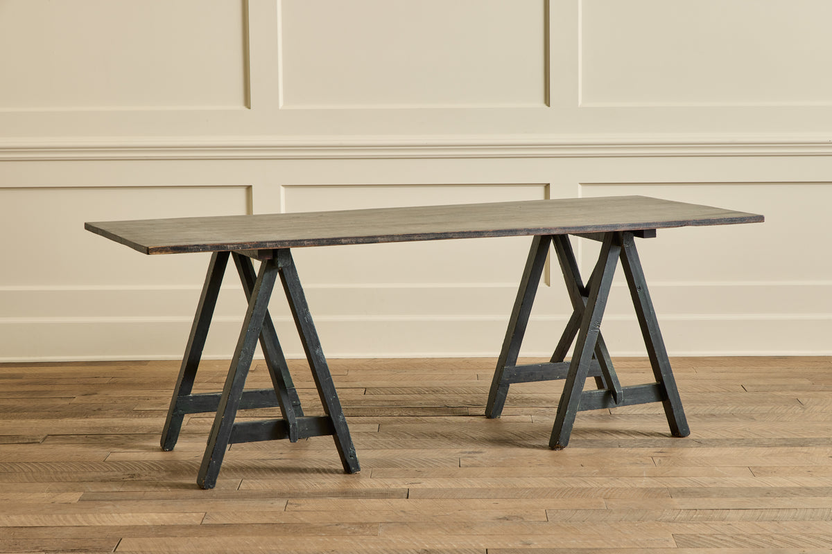 Black Oak Trestle Desk