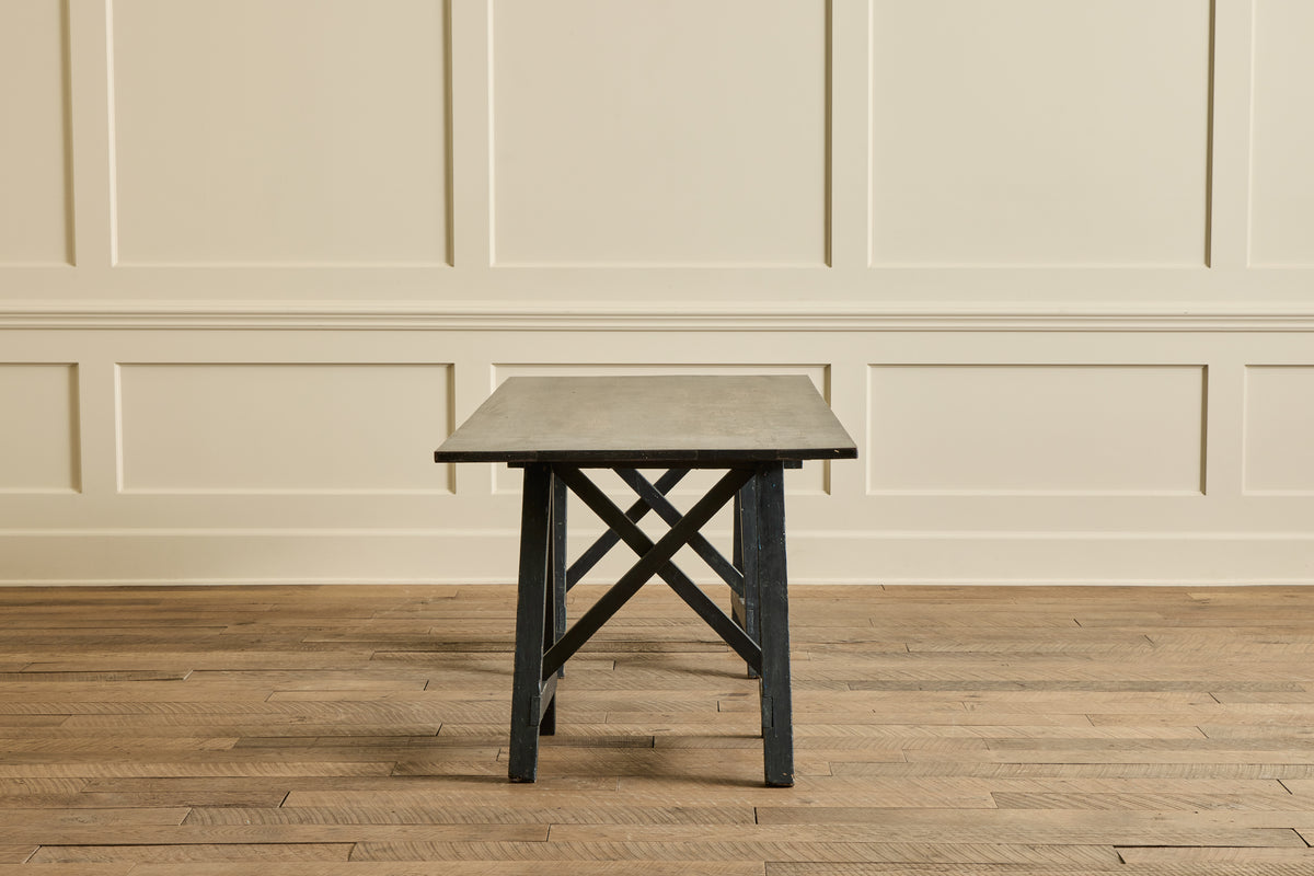 Black Oak Trestle Desk