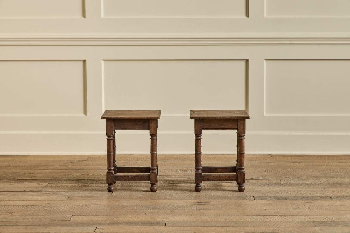 Pair of Oak Stools