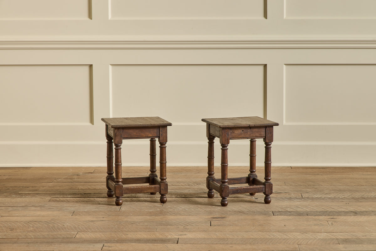 Pair of Oak Stools