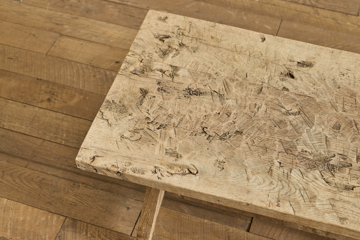 Bleached Burlwood Side Table