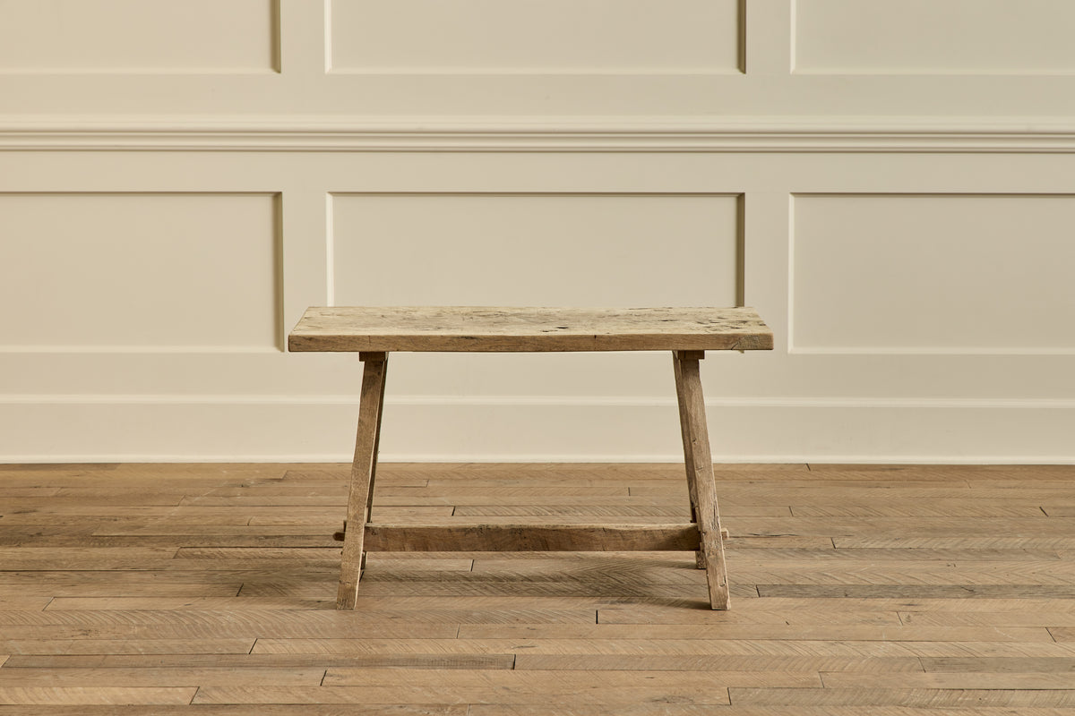 VTG BLEACHED BURLWOOD SIDE TABLE
