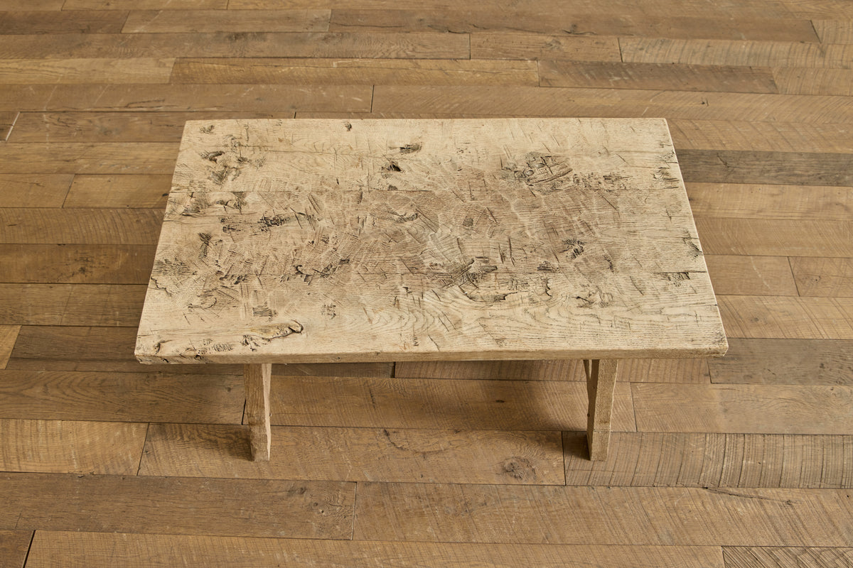 Bleached Burlwood Side Table