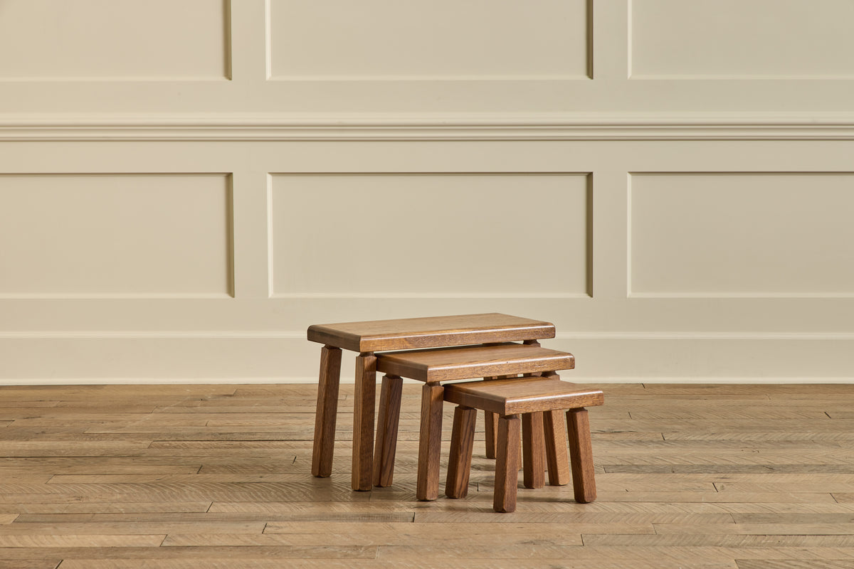 VTG WOOD NESTING TABLES NO. 2