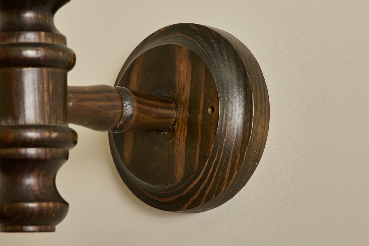 Pair of Danish Pine Wall Sconces