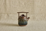 Brown & Blue Ceramic Teapot