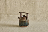 Brown & Blue Ceramic Teapot