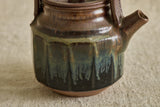 Brown & Blue Ceramic Teapot