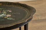 Black Papier Mache Tray Table