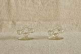 Pair of Beaded Glass Candle Holders