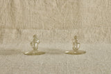 Pair of Beaded Glass Candle Holders