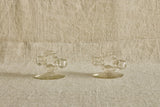 Pair of Beaded Glass Candle Holders