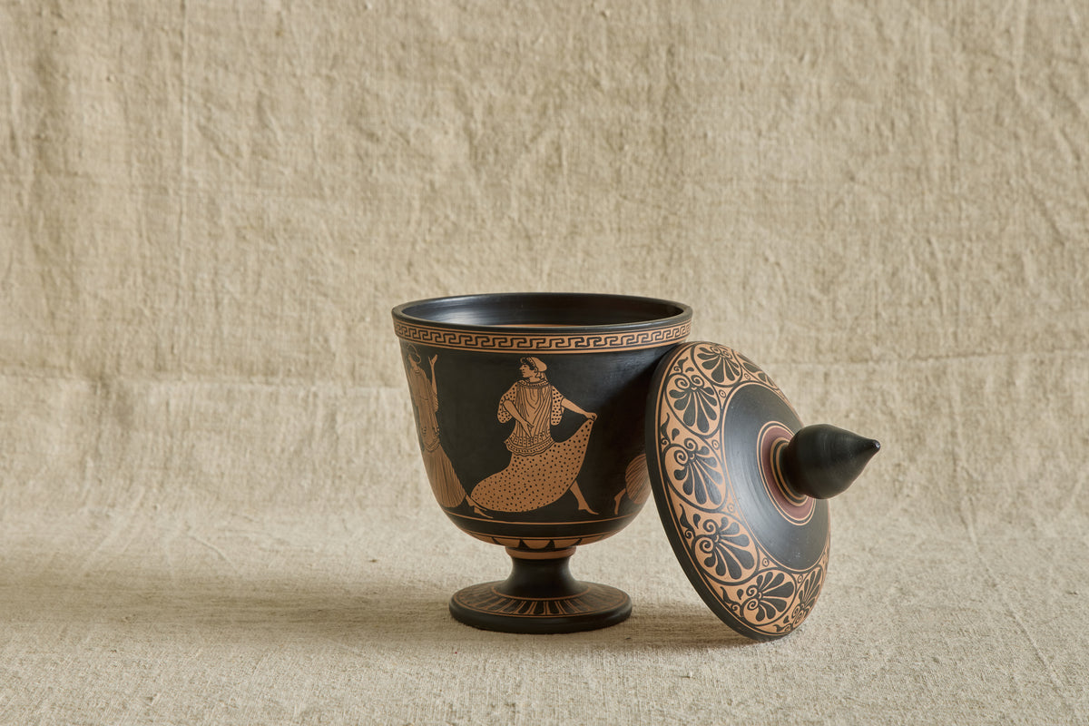 Etruscan Style Lidded Jar