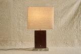 Pair of Wood & Steel Lamps