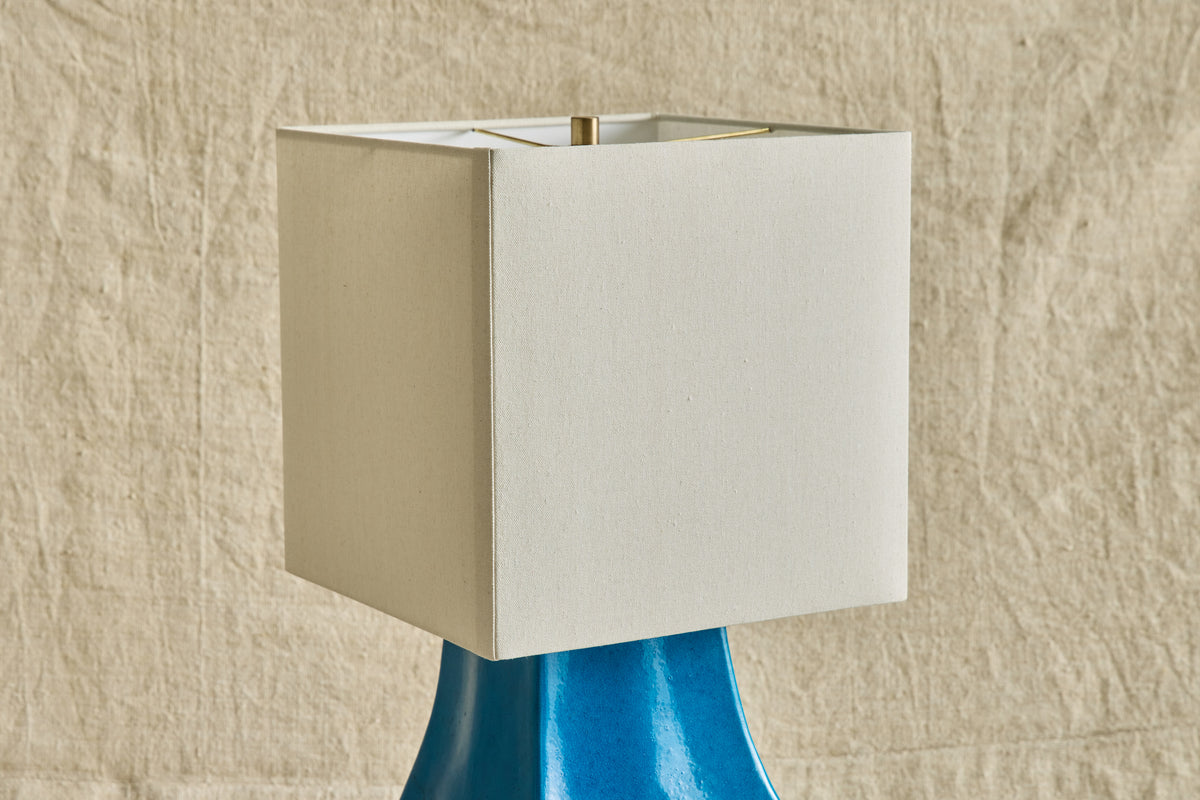 1960s Blue Ceramic Lamp