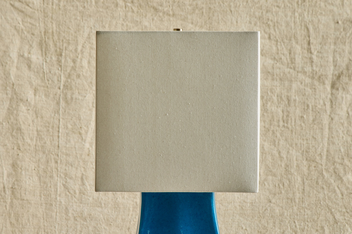 1960s Blue Ceramic Lamp