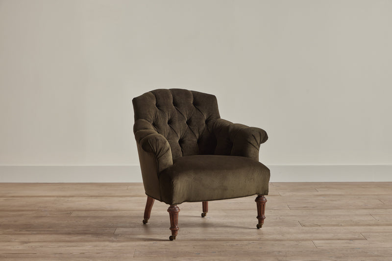 Pair of 19th Tufted Armchairs