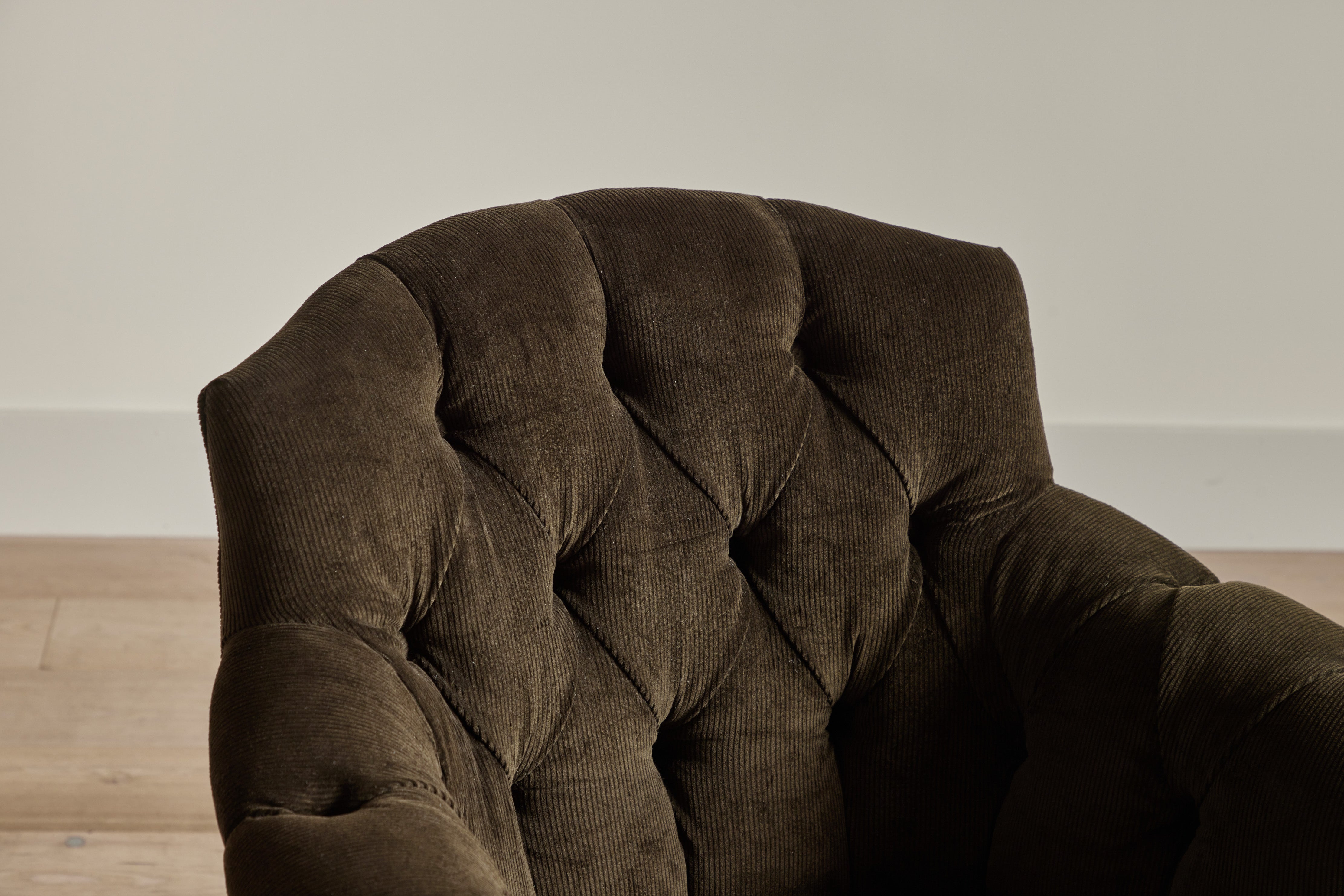 Pair of 19th Tufted Armchairs
