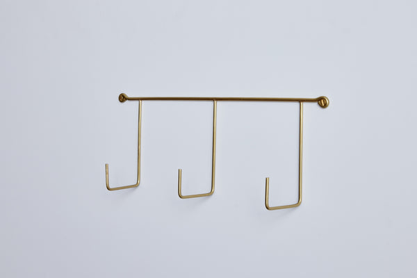 Fog Linen, Brass Triple Hook