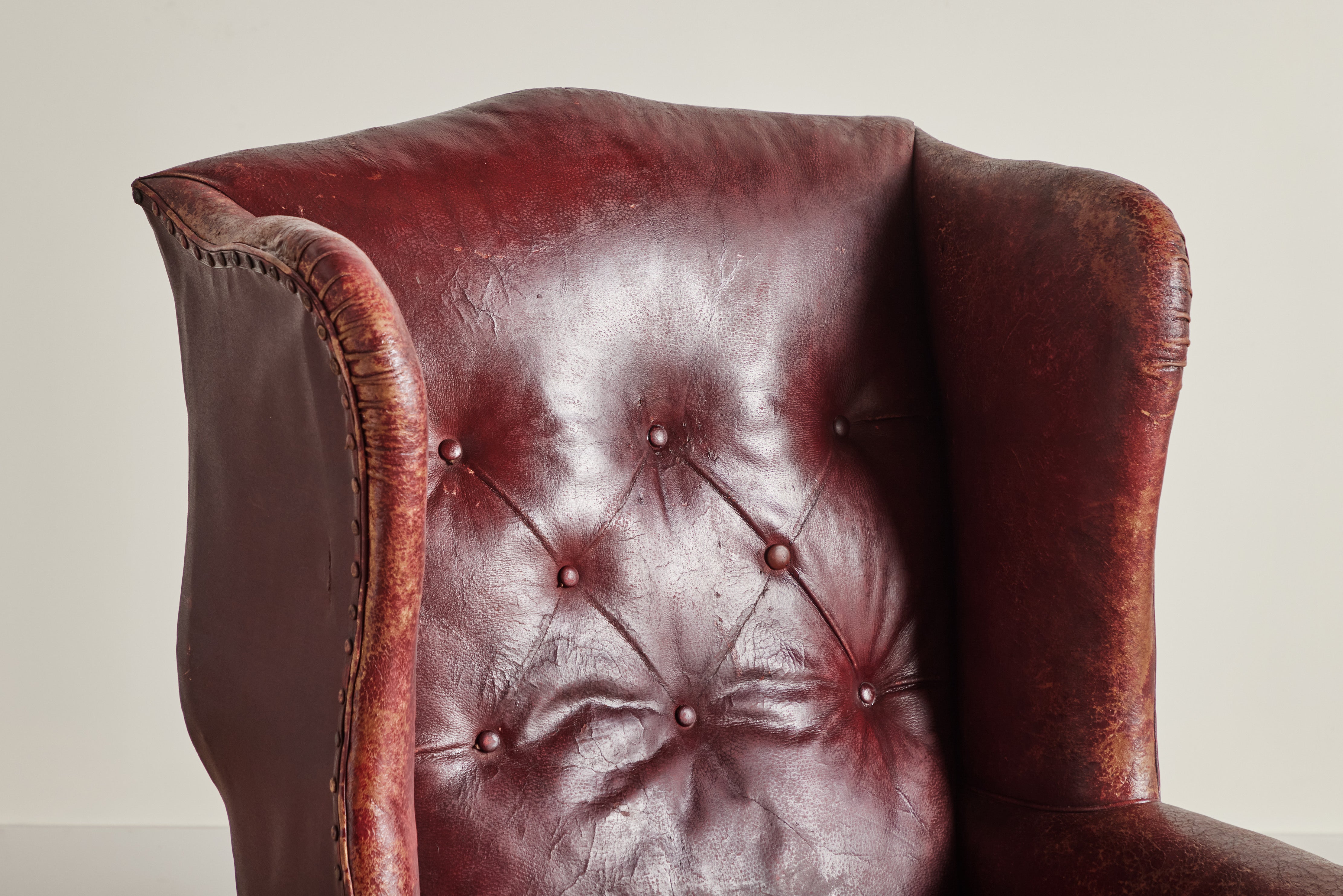 Leather Wingback Chair