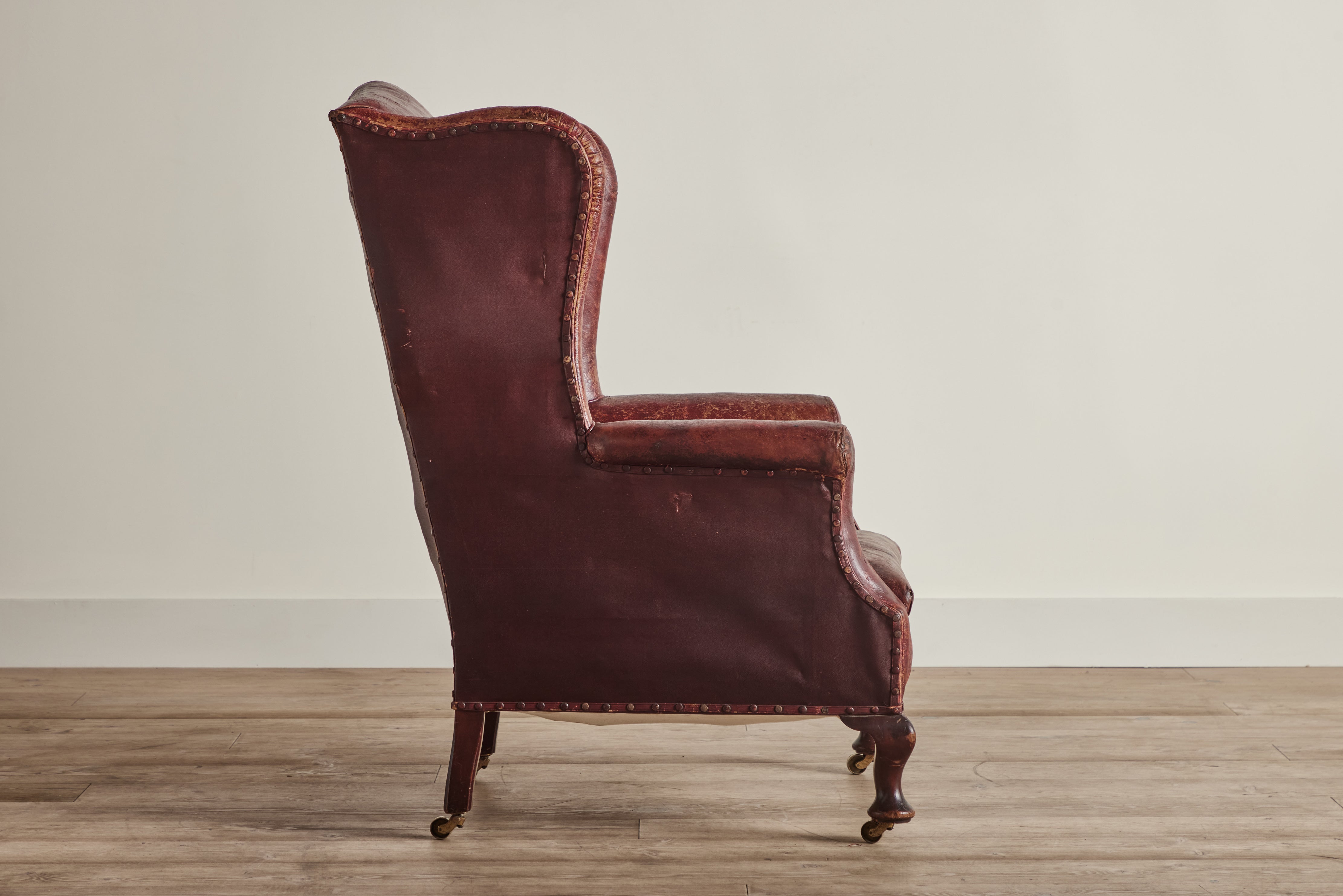 Leather Wingback Chair