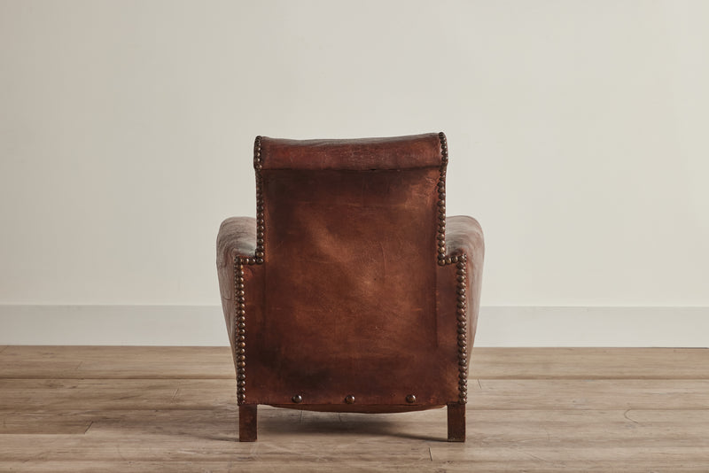 Pair of Leather Club Chairs