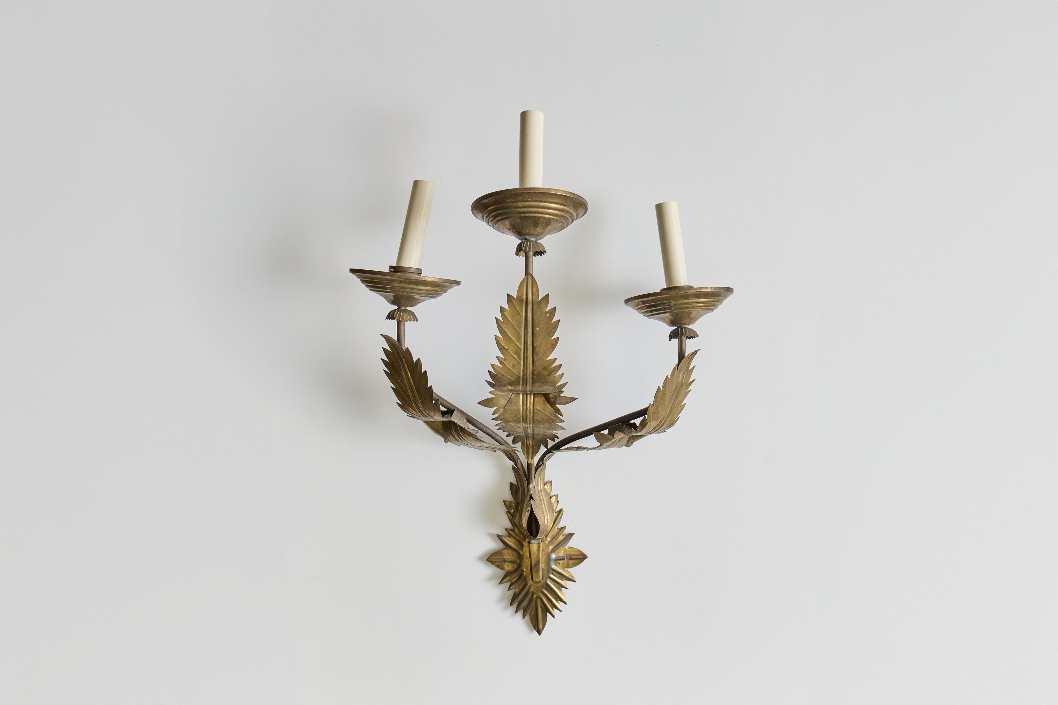 Brass Leaf Wall Sconce