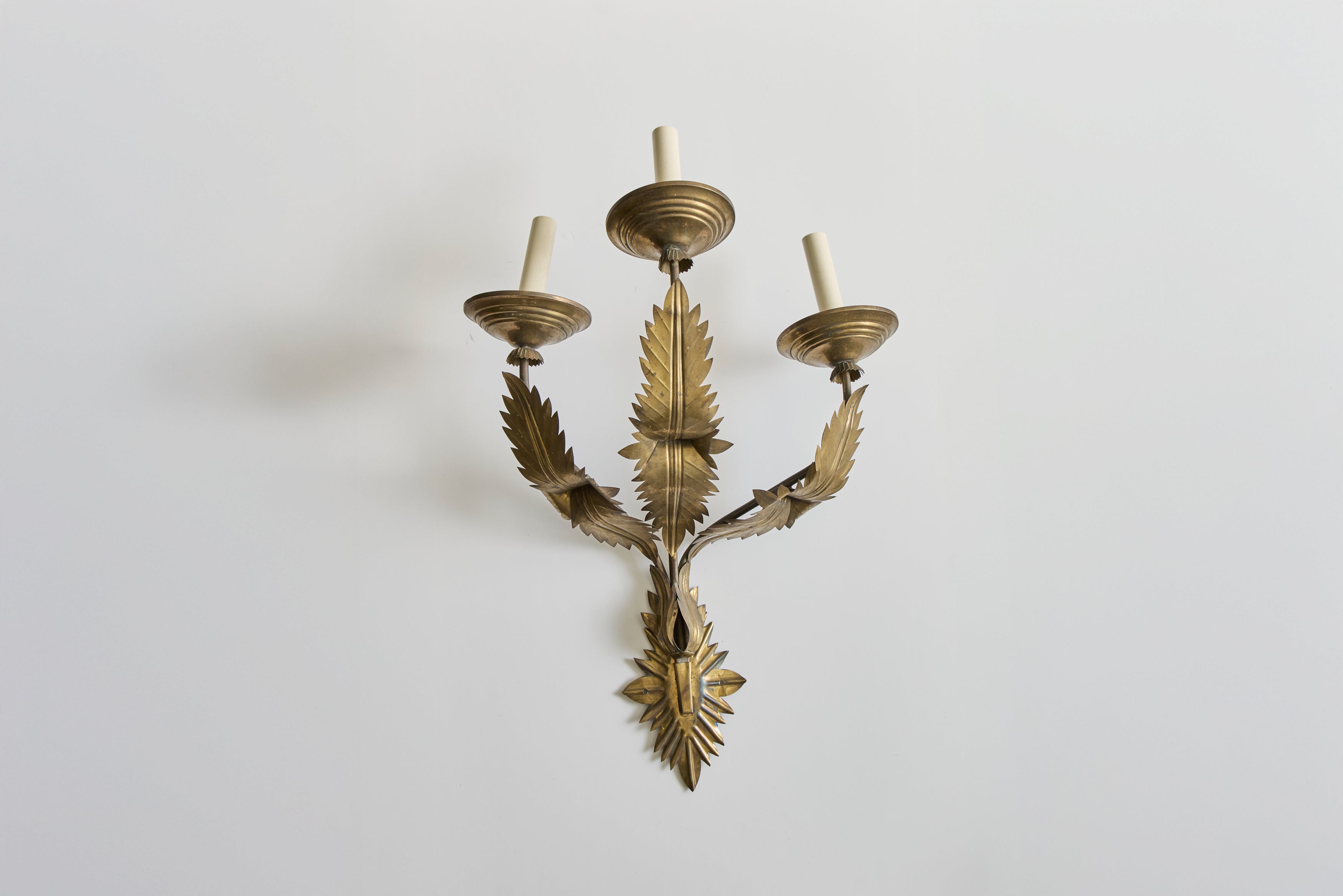 Brass Leaf Wall Sconce
