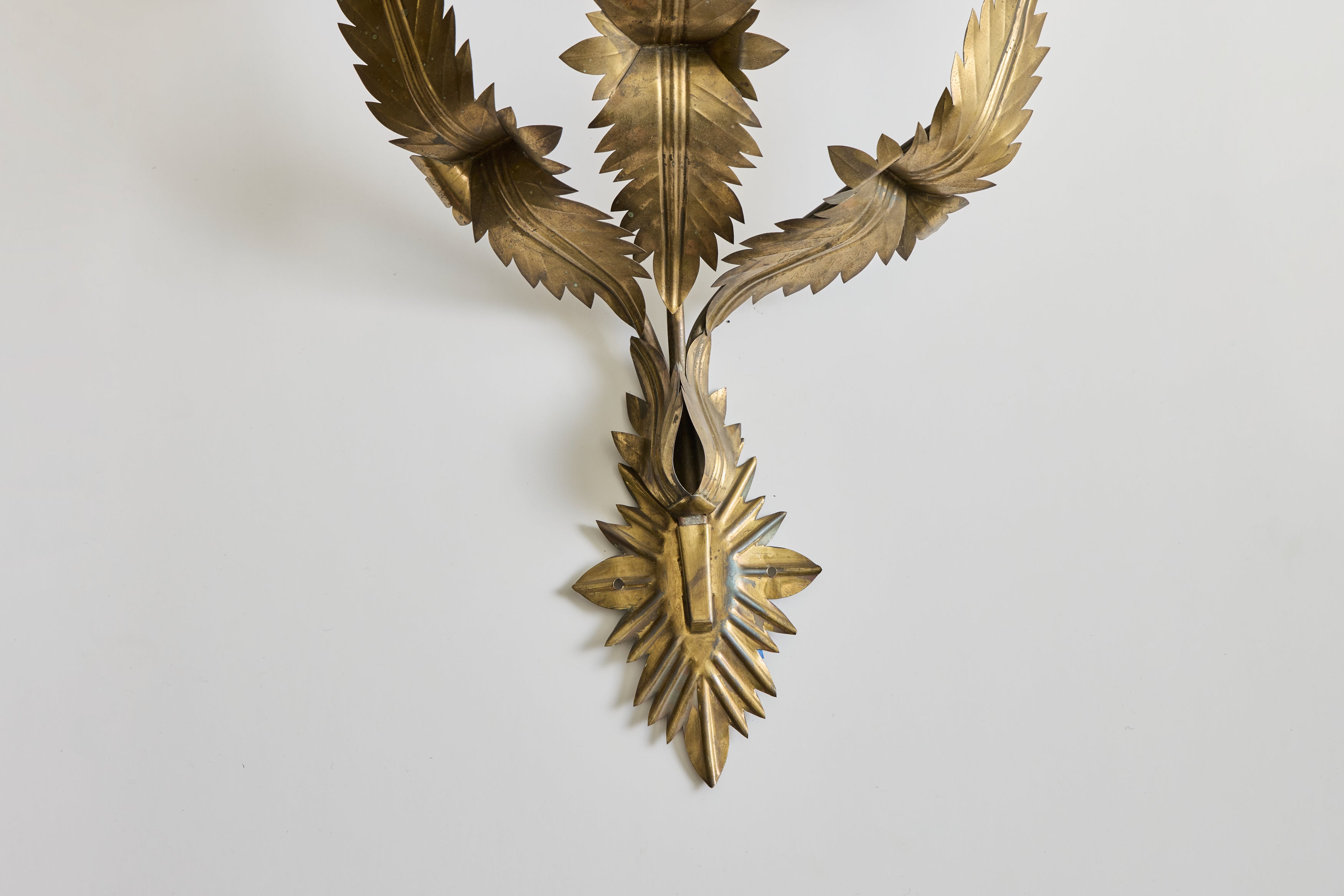 Brass Leaf Wall Sconce
