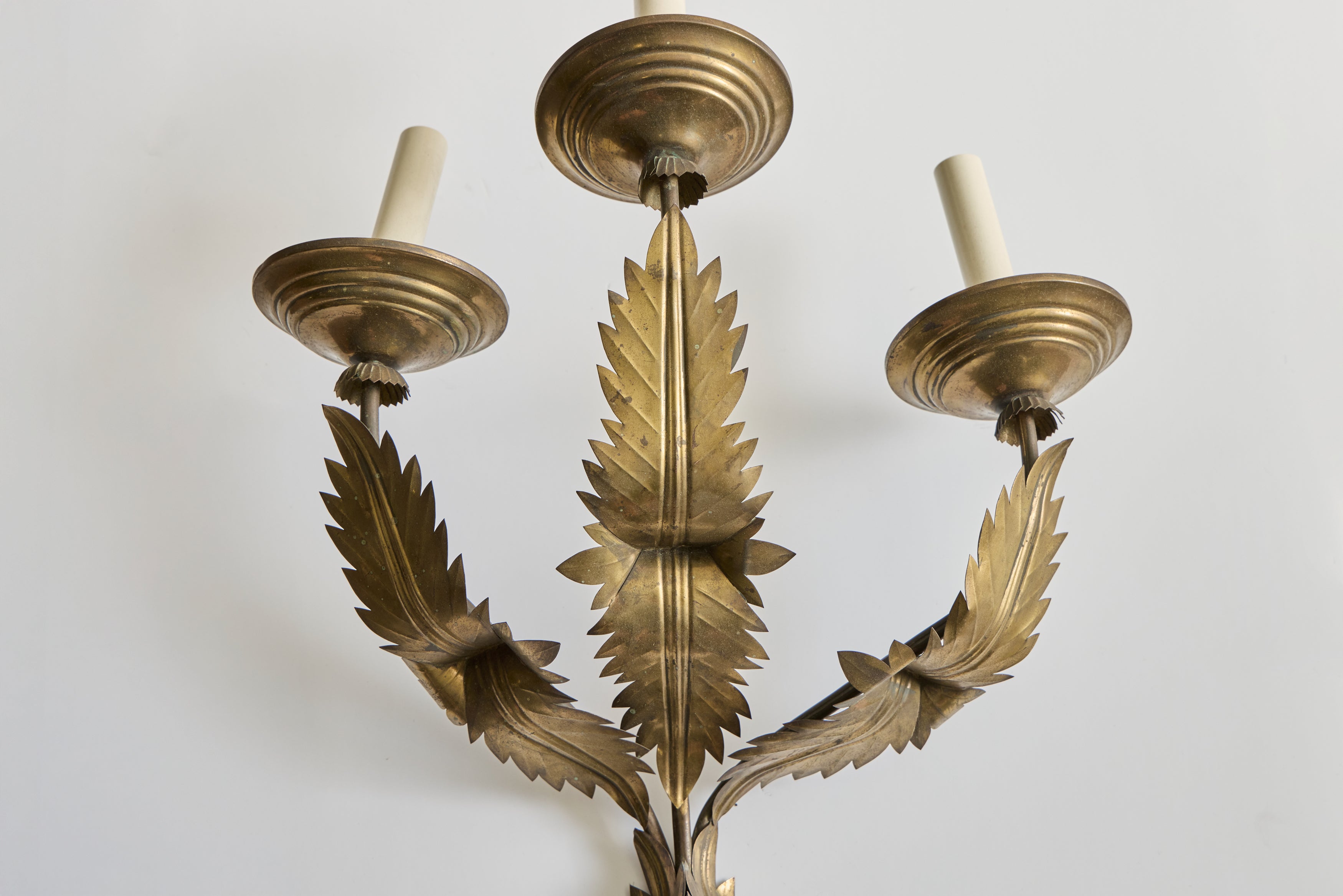 Brass Leaf Wall Sconce