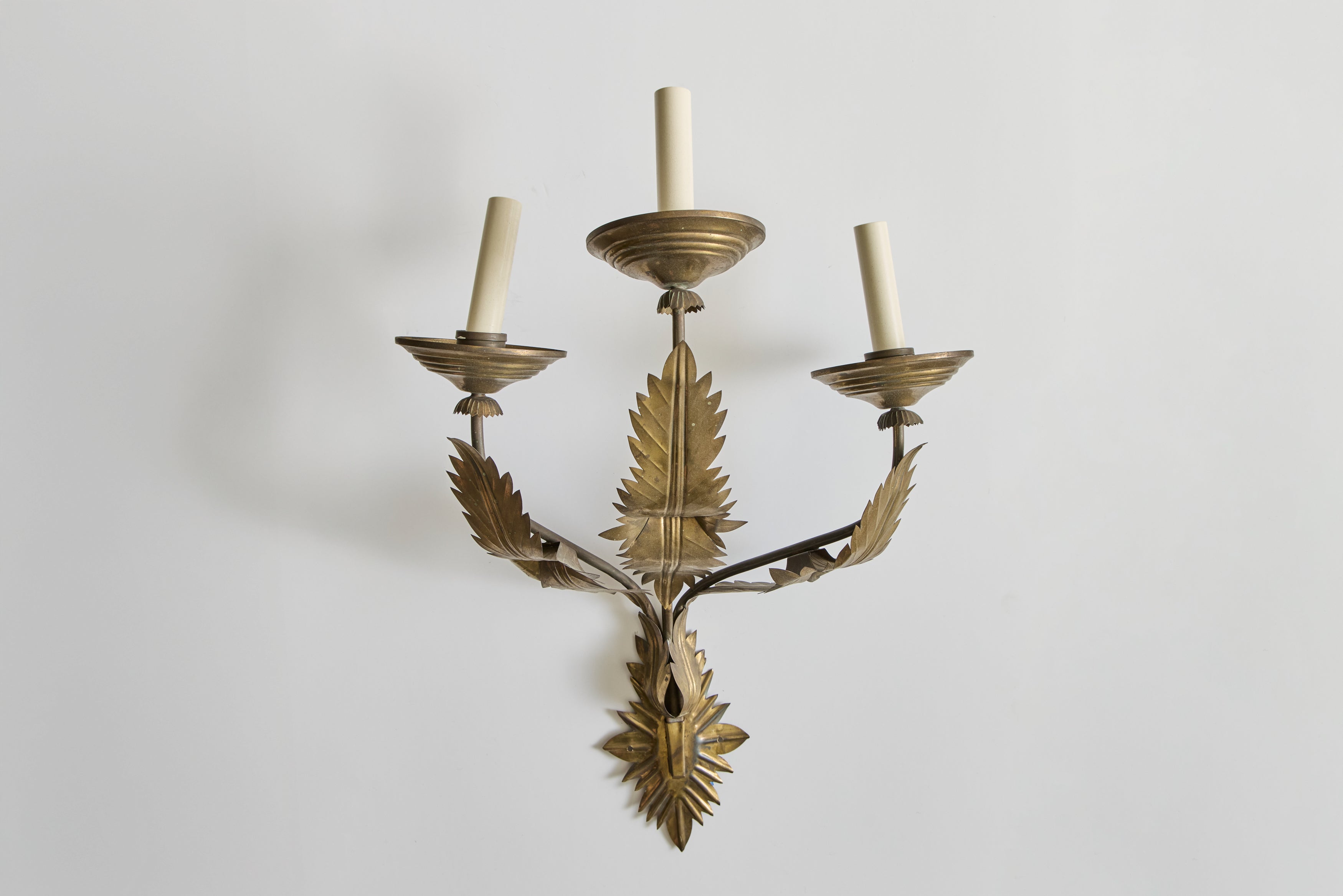 Brass Leaf Wall Sconce