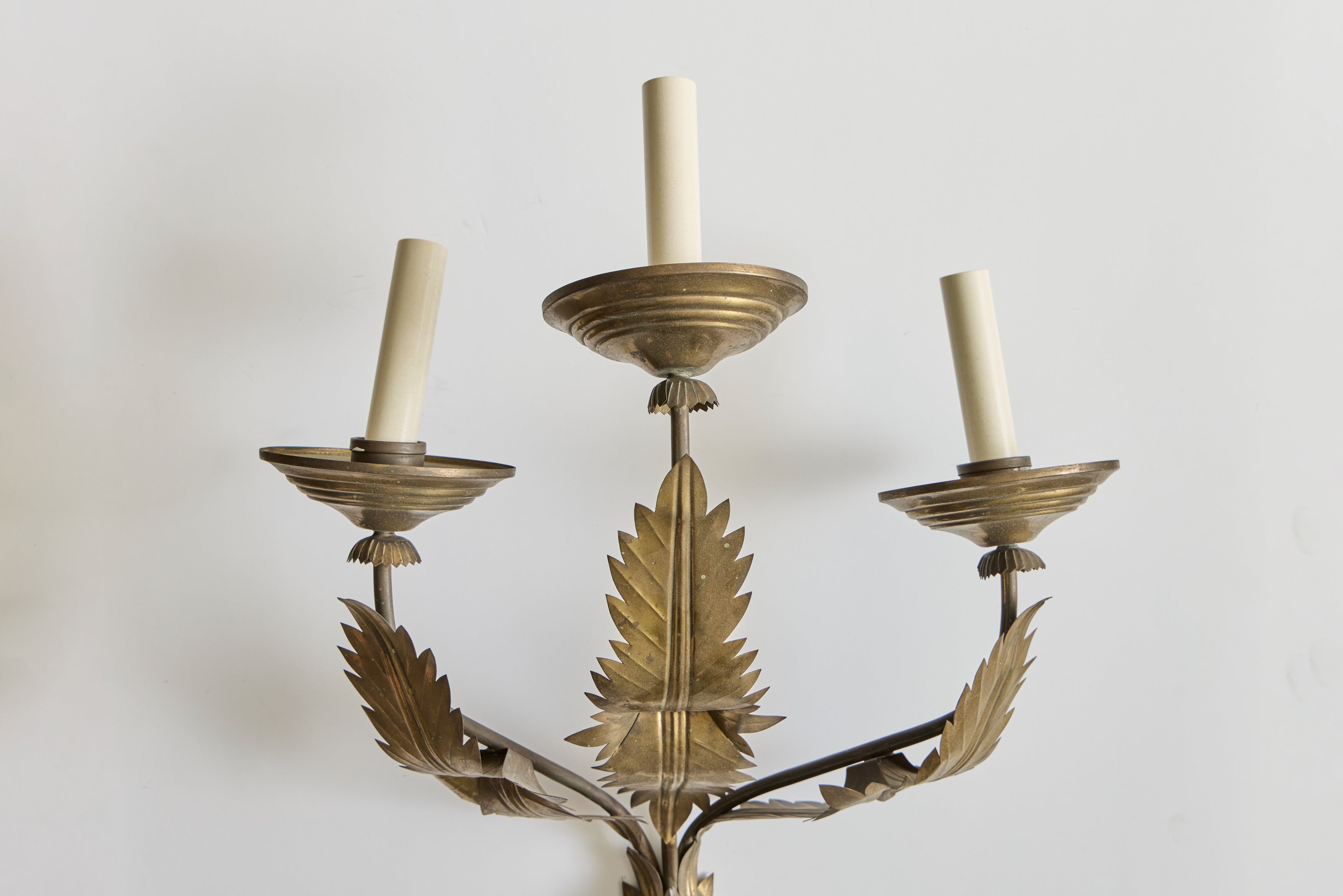Brass Leaf Wall Sconce