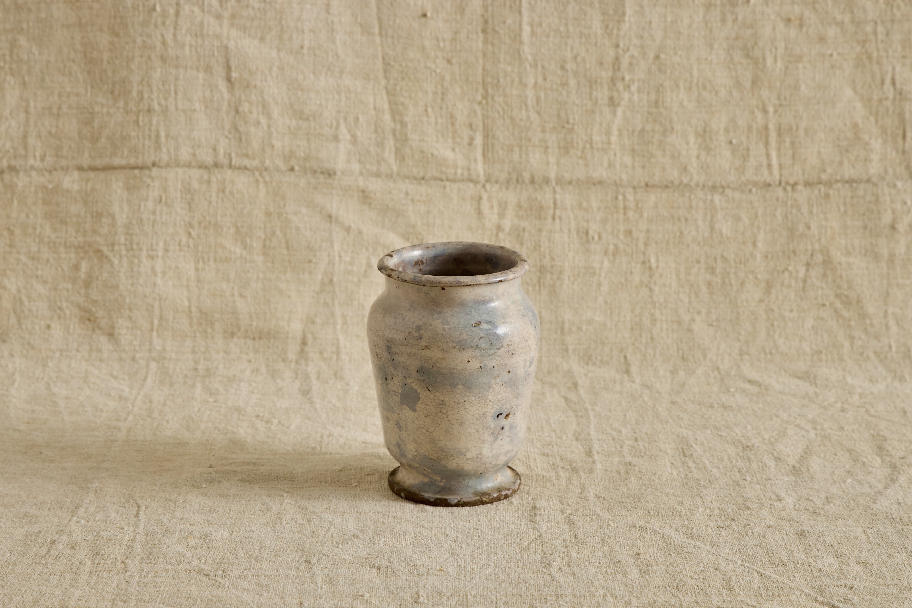 Blue & White Stoneware Vase