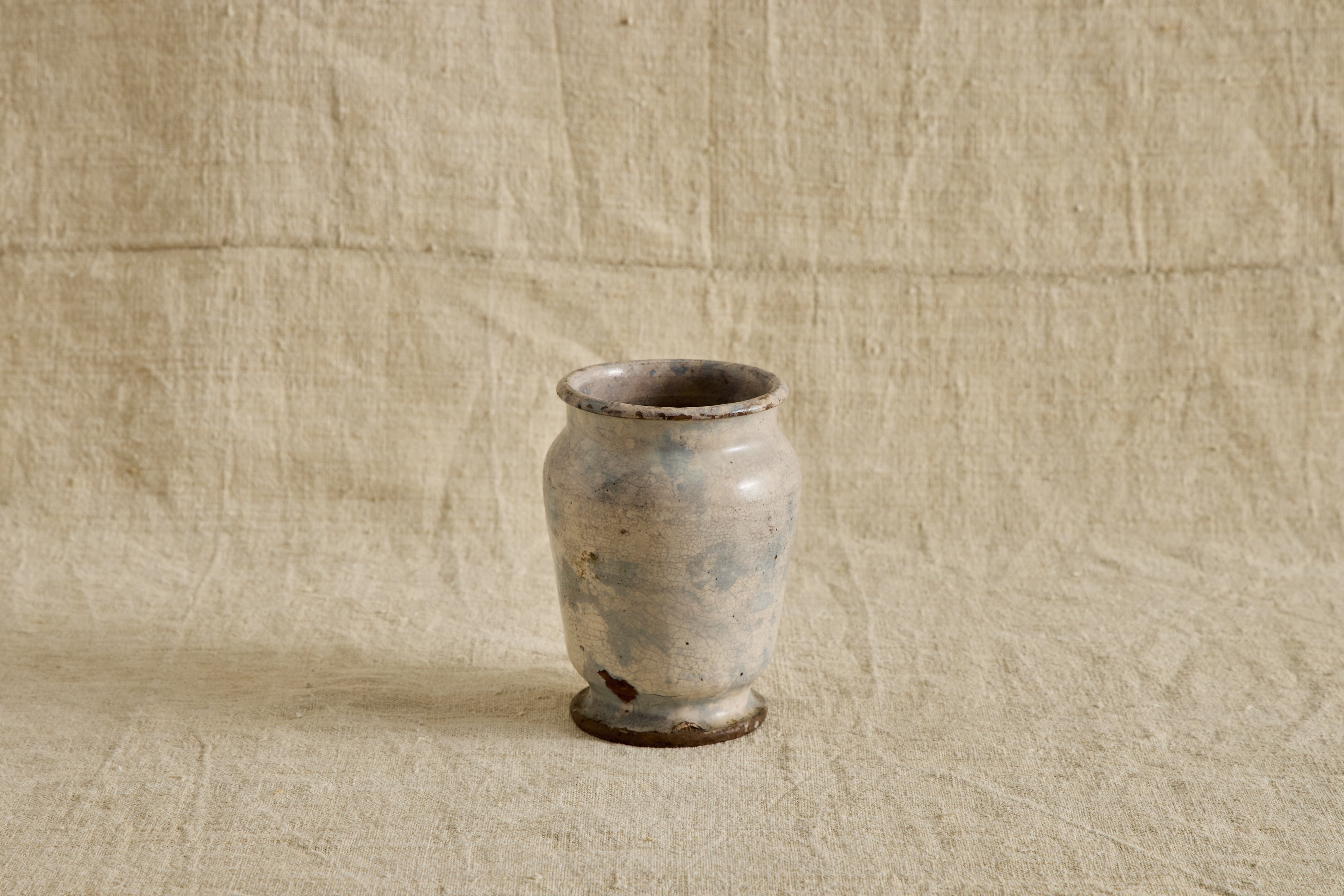 Blue & White Stoneware Vase