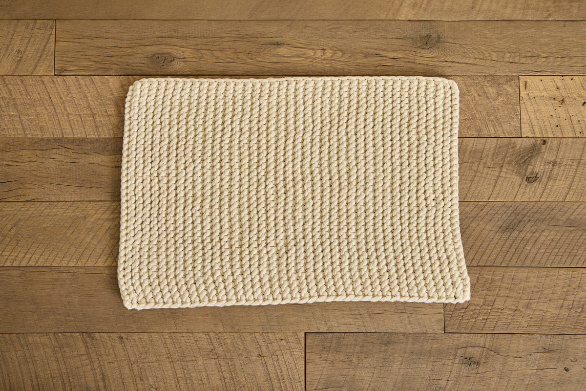 Hand Knit Cotton Bath Mat