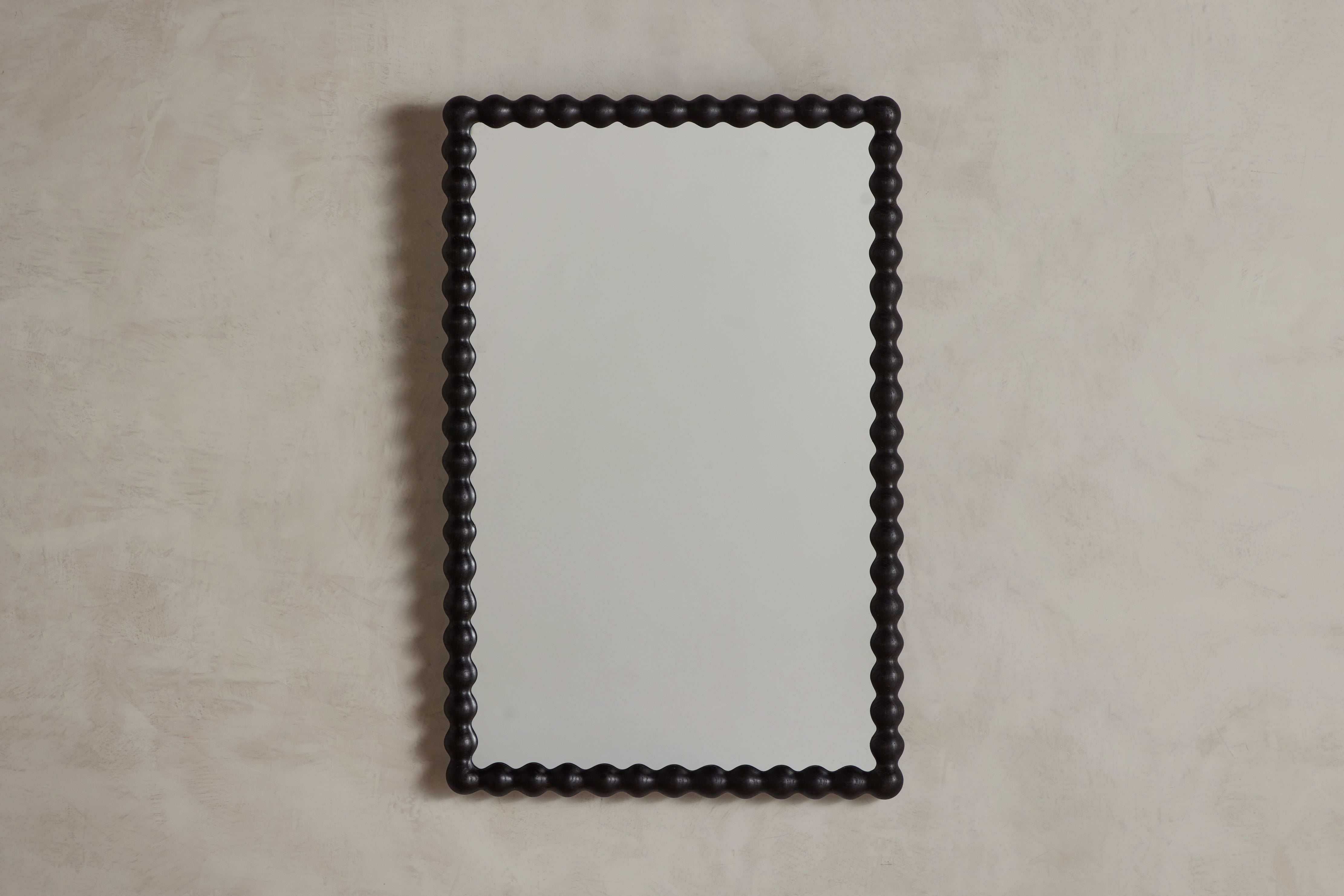 Medium Bobbin Mirror in Black