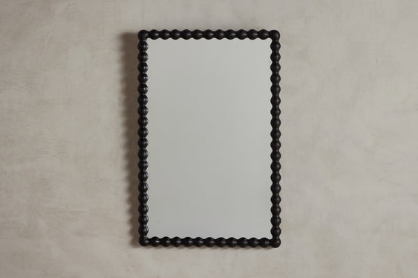 Medium Bobbin Mirror in Black